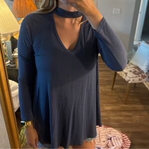 Sage Women's Blue Long Sleeve Top